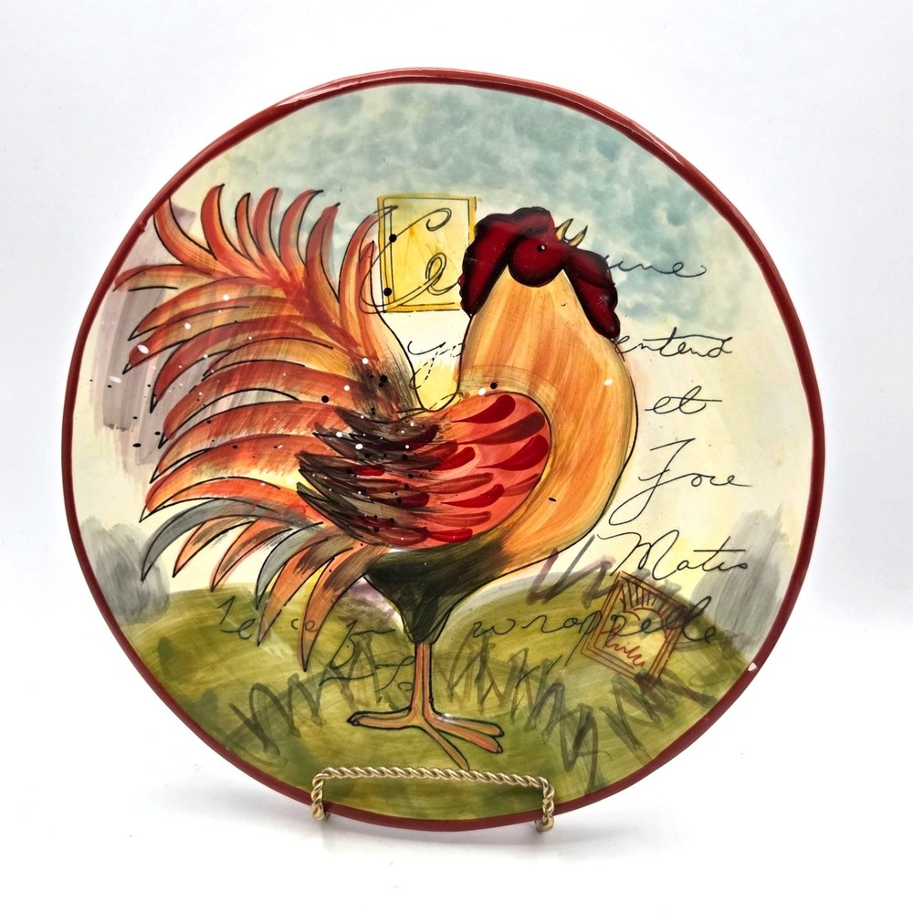 Le Rooster by‎ Certified International Susan Winget Dinner Plate 11"